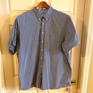 2XT LACOSTE - Navy Check -Short Sleeve -Big/Tall -2XLT